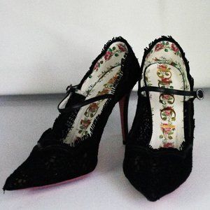 Gucci Black Lace Stiletto